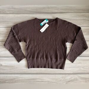 Pinque Franchesca Long Sleeve Sweater Brown Large NWT STITCH FIX